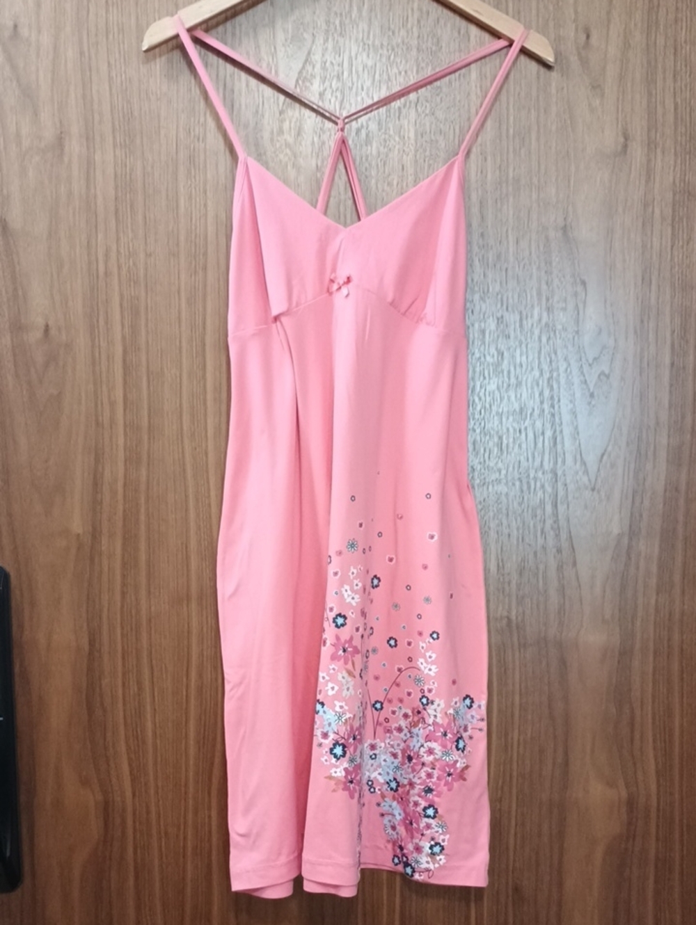 3/$15 La Vie En Rose Coral Pink Camisole Sleep Dress